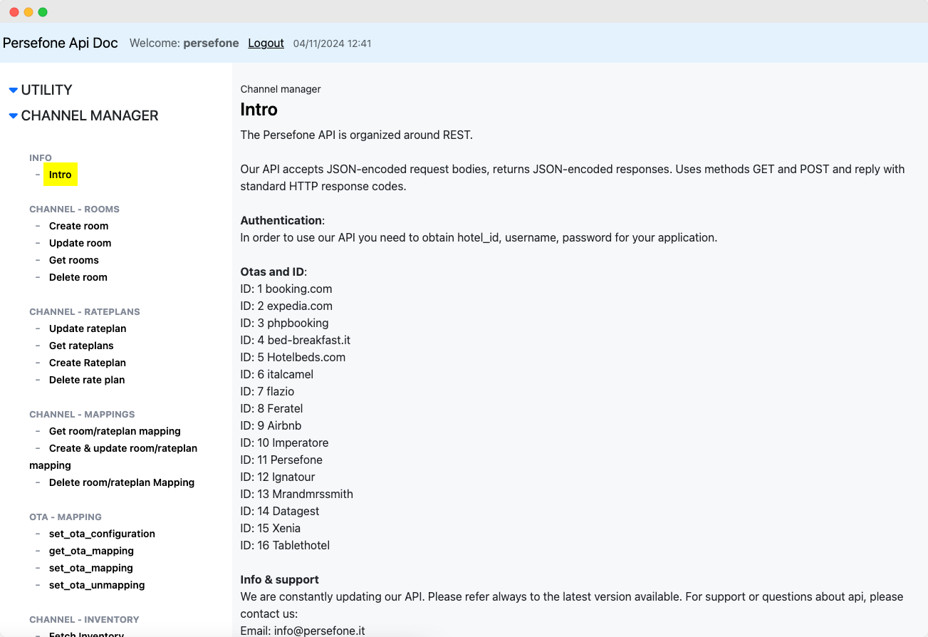 Channel manager API xml | channel-manager.it